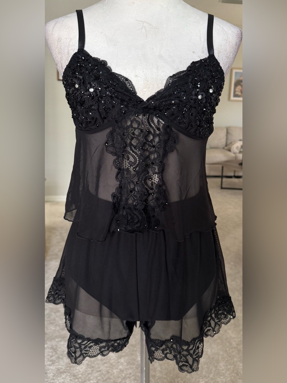 Black Two Piece Dance Costume